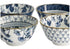Tokyo Design Studio Flora Japonica Mixed Rice Bowl 12cm 4 Piece In Blue