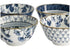 Tokyo Design Studio Flora Japonica Mixed Rice Bowl 12cm 4 Piece In Blue