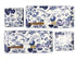 Tokyo Design Studio Flora Japonica Sushi Plate Giftset 4 Piece In White