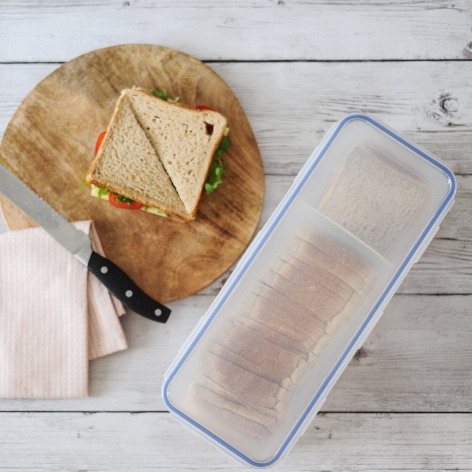 Lock And Lock Rec Tall Classic Rectangular Tall W/divider- 5l Bread & Butter Storage The Cooks Kitchen Mandurah 