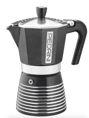 Pedrini Infinity Rock Coffee Maker - 3 Cups Stovetop Espresso Makers The Cooks Kitchen 