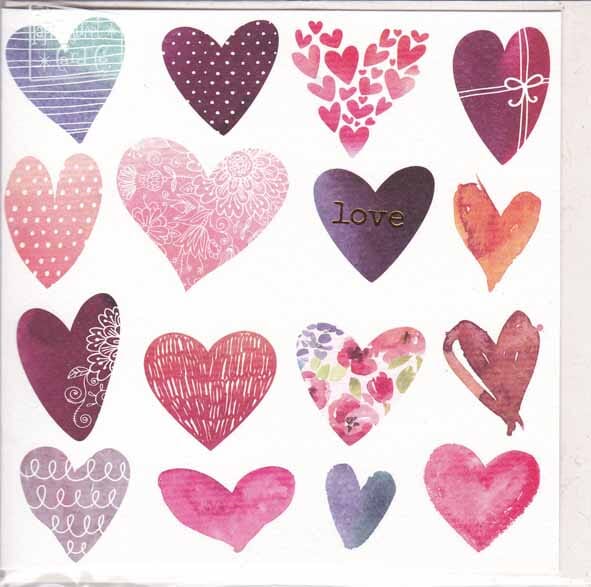Card - Love Hearts Cards & Wrapping The Cooks Kitchen 