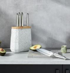 Furi Stone Block 6pc Olive Terrazzo