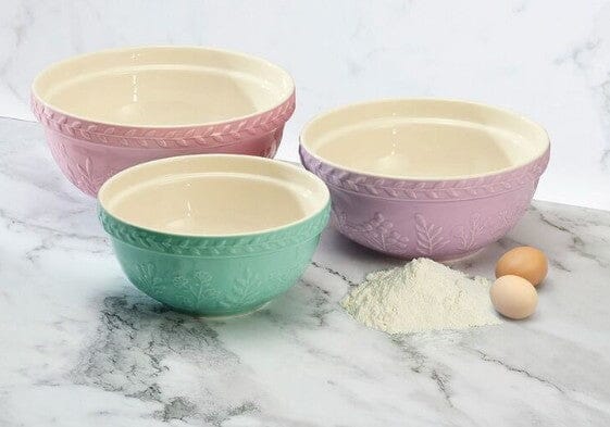 Wiltshire Baking Traditions Mixing Bowl Pastel Multicoloured 3 Pack Mixing Bowls The Cooks Kitchen 