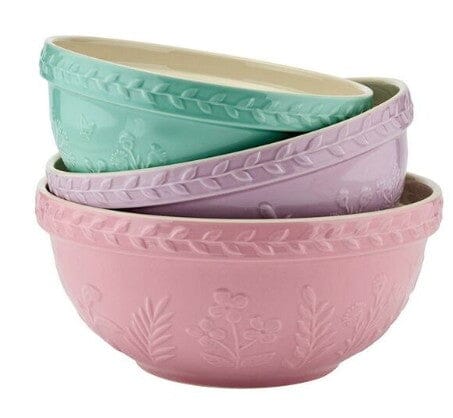 Wiltshire Baking Traditions Mixing Bowl Pastel Multicoloured 3 Pack Mixing Bowls The Cooks Kitchen 