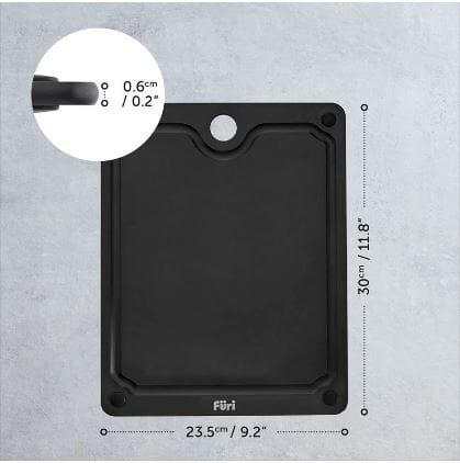 Furi Duraboard 30x23.5 - Black Chopping Boards & Surface Savers The Cooks Kitchen 
