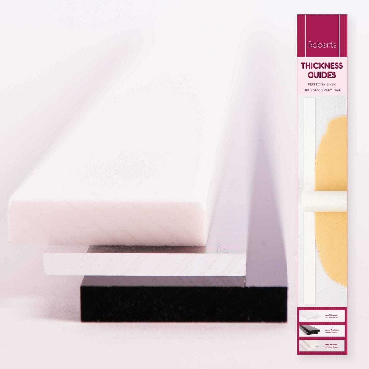 Roberts Edible Craft - Thickness Guides S/6 Fondant Tools The Cooks Kitchen Mandurah 