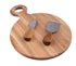 Alfresco Lane 3pc Round Acacia Wood Cheese Paddle With Knives Platters The Cooks Kitchen 