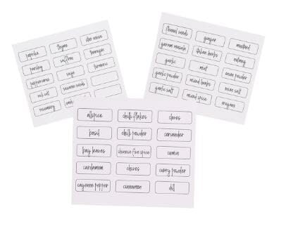 Appetite Herb & Spice Labels Pack Of 45 Packaging The Cooks Kitchen 