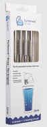 "turtleneck" Stainless Steel Flexible Straws Set Of 4 With Brush Straws & Cutlery The Cooks Kitchen 