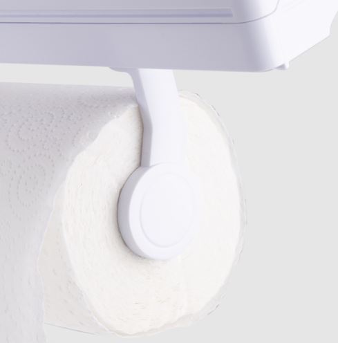 Wall Mount Kitchen Roll Dispenser - White 
