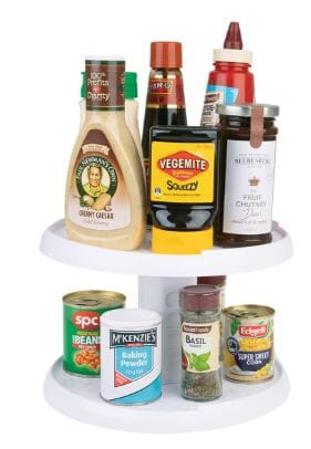 D.line 2 Tier Turntable With Adjustable Height Kitchen Cupboard Storage The Cooks Kitchen 