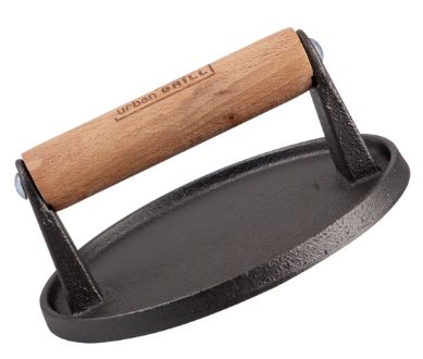 Urban Grill Cast Iron Burger Press 14.5cm