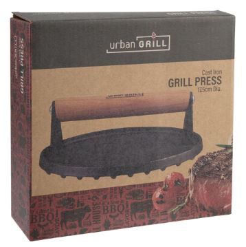 Urban Grill Cast Iron Grill Press 17.5cm