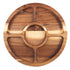 Alfresco Lane Acacia Wood 5 Compartment Round Grazing Platter Platters The Cooks Kitchen 