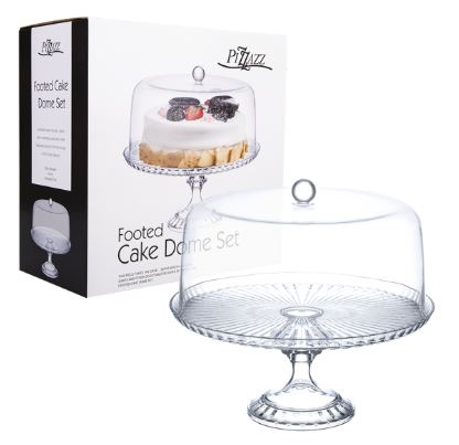 Pizzazz Acrylic Footed Cake Dome Set 28cm