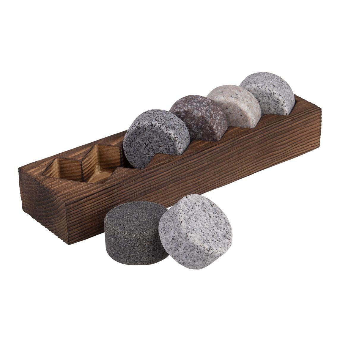 Bartender Whisky Disc Set 6 W/ Wood Base Barware Accessories The Cooks Kitchen Mandurah 