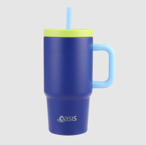 Oasis S/s Double Wall Insulated "jnr Commuter" Travel Tumbler 700ml - Peacock Blue