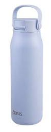 Oasis Ceramic Lined Stainless Steel Double Walled Insulated 'sorrento' Sipper Bottle 900ml - Periwinkle