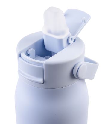 Oasis Ceramic Lined Stainless Steel Double Walled Insulated 'sorrento' Sipper Bottle 900ml - Periwinkle