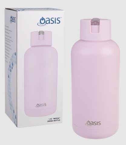 Oasis "moda" Ceramic Lined Stainless Steel Triple Wall Insulated Drink Bottle 1.5l - Pink Lemonade Insulated Bottles The Cooks Kitchen 
