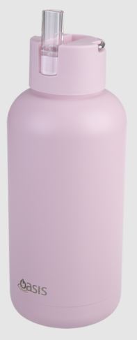 Oasis "moda" Ceramic Lined Stainless Steel Triple Wall Insulated Drink Bottle 1.5l - Pink Lemonade