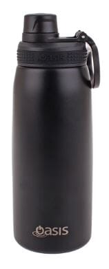 Oasis S/s Double Wall Insulated Sports Bottle W/ Screw-cap 780ml - Black Drink Bottles The Cooks Kitchen Mandurah 