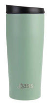 Oasis S/s Double Wall Insulated 'travel Mug' 600ml - Sage