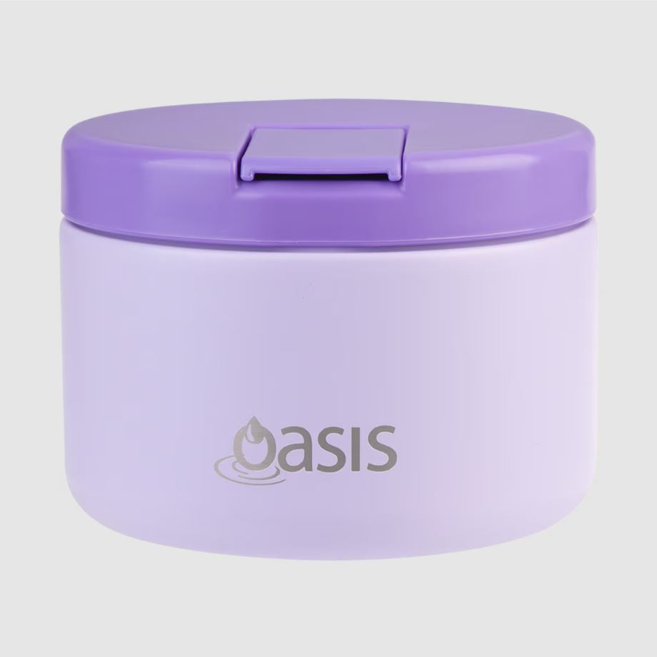 Oasis S/s Double Wall Insulated Food Flask W/ Quick Release Lid 300ml - Lilac