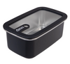 Oasis Microwave Safe Rectangular Stainless Steel Container 1.1l Black