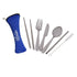 Appetito 6 Piece Stainless Steel Traveller's Cutlery Set - Silver Lunchbox The Cooks Kitchen Mandurah 