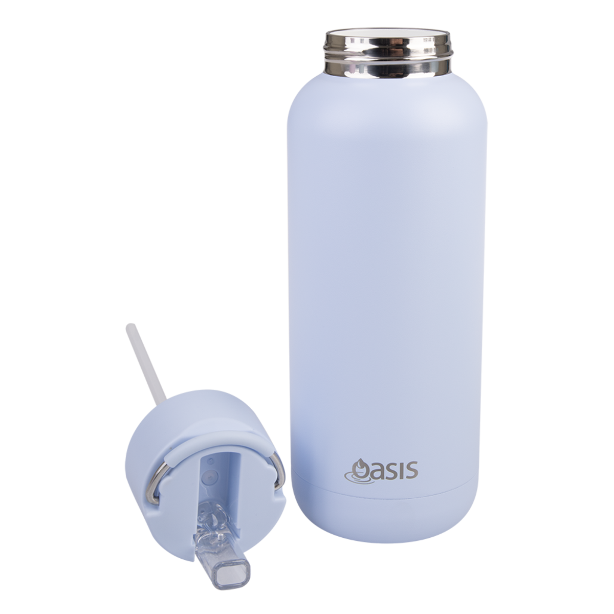 Oasis "moda" Ceramic Lined S/s Triple Wall Insulated Drink Bottle 1l - Periwinkle