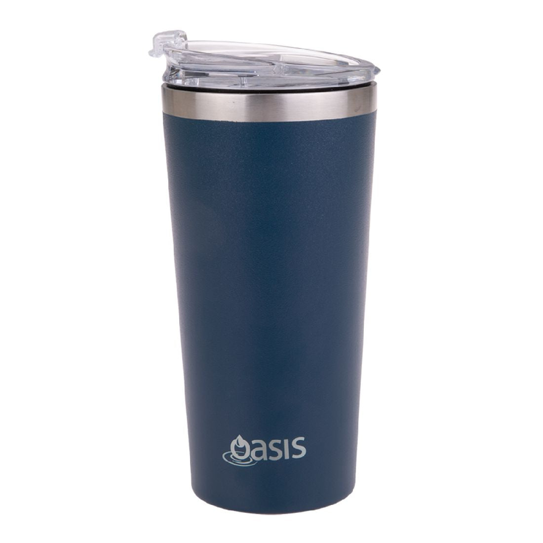 Oasis S/s Double Wall Insulated 'travel Mug' 480ml - Navy Vacuum Flasks & Travel Mugs The Cooks Kitchen Mandurah 