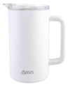 Oasis Ceramic Lined Stainless Steel Triple Wall Insulated Water Pitcher 1.5l - White