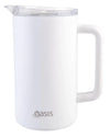 Oasis Ceramic Lined Stainless Steel Triple Wall Insulated Water Pitcher 1.5l - White