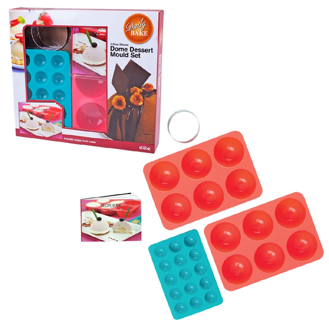 Daily Bake 5pce Silicone Dome Dessert Mould Gift Set Moulds The Cooks Kitchen 