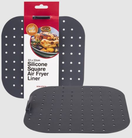 Daily Bake Silicone Square Air Fryer Liner 22x22cm