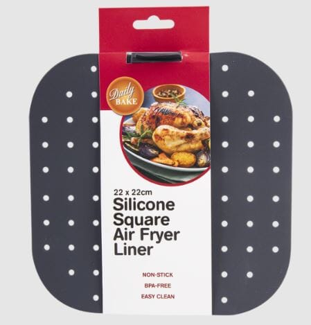 Daily Bake Silicone Square Air Fryer Liner 22x22cm Electric Kitchen Gadgets The Cooks Kitchen 