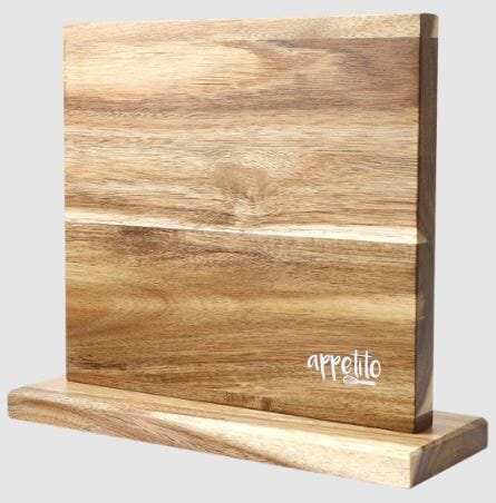 D.line Magnetic Knife Stand Double Sided - Acacia Wood Knife Storage The Cooks Kitchen Mandurah 
