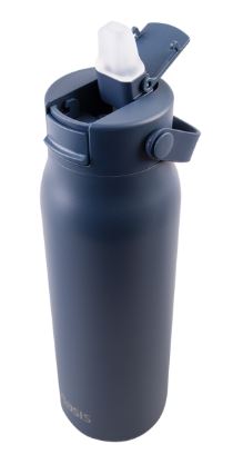 Oasis Ceramic Lined Stainless Steel Double Wall Insulated 'sorrento' Sipper Bottle 900ml - Indigo