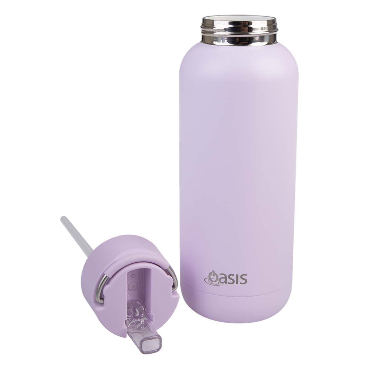 Oasis "moda" Ceramic Lined S/s Triple Wall Insulated Drink Bottle 1l - Orchid