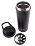 Oasis Stainless Steel Double Wall Insulated Protein Shaker 700ml - Black