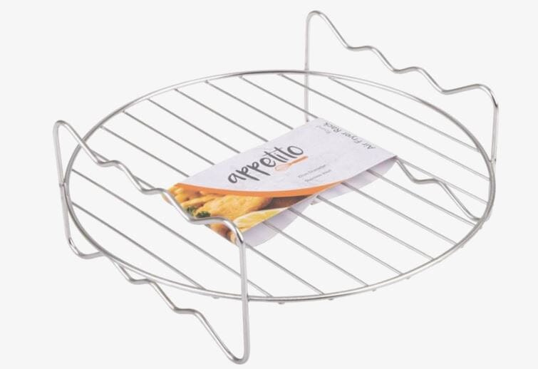 Appetito Stainless Steel Round Air Fryer Rack 22cm Air Fryer Accessories The Cooks Kitchen 