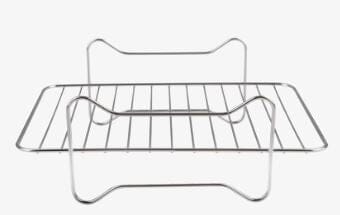 Appetito Stainless Steel Rectangle Air Fryer Rack 22 X 16cm Air Fryer Accessories The Cooks Kitchen 