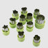Appetito Fruit & Vegetable Cutters 12 Assorted Shapes - Green