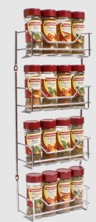 4 - Tier Spice Rack (16 Bottle Capacity) Herb & Spice Storage The Cooks Kitchen 