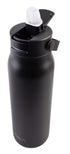 Oasis Ceramic Lined Stainless Steel Double Wall Insulated 'sorrento' Sipper Bottle 900ml - Black