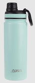Oasis S/s Double Wall Insulated 'challenger' Sports Bottle W/ Screw Cap 550ml - Mint Drink Bottles The Cooks Kitchen Mandurah 