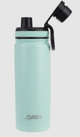 Oasis S/s Double Wall Insulated 'challenger' Sports Bottle W/ Screw Cap 550ml - Mint Drink Bottles The Cooks Kitchen Mandurah 