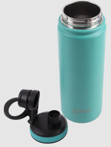 Oasis S/s Double Wall Insulated 'challenger' Bottle W/ Screw Cap 550ml - Turquoise